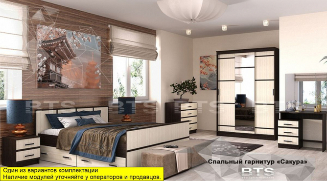 Спальный гарнитур Сакура комплект-3
