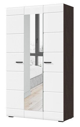 Шкаф 3-х створчатый ШК 03 Либерти венге - белый глянец